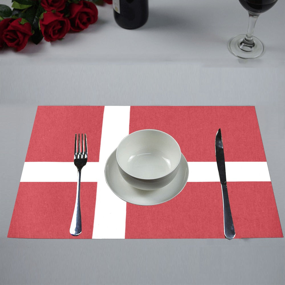 Denmark Flag Placemats 12" x 18" (Set of 6)