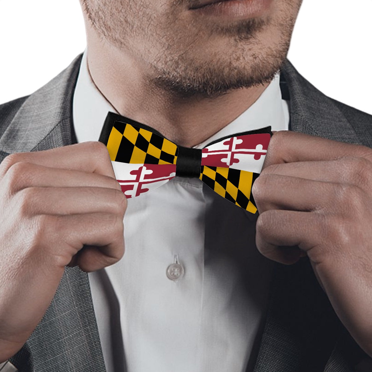 Maryland Flag Inspired Bow Tie – Look Sharp, Show your Columbian Pride