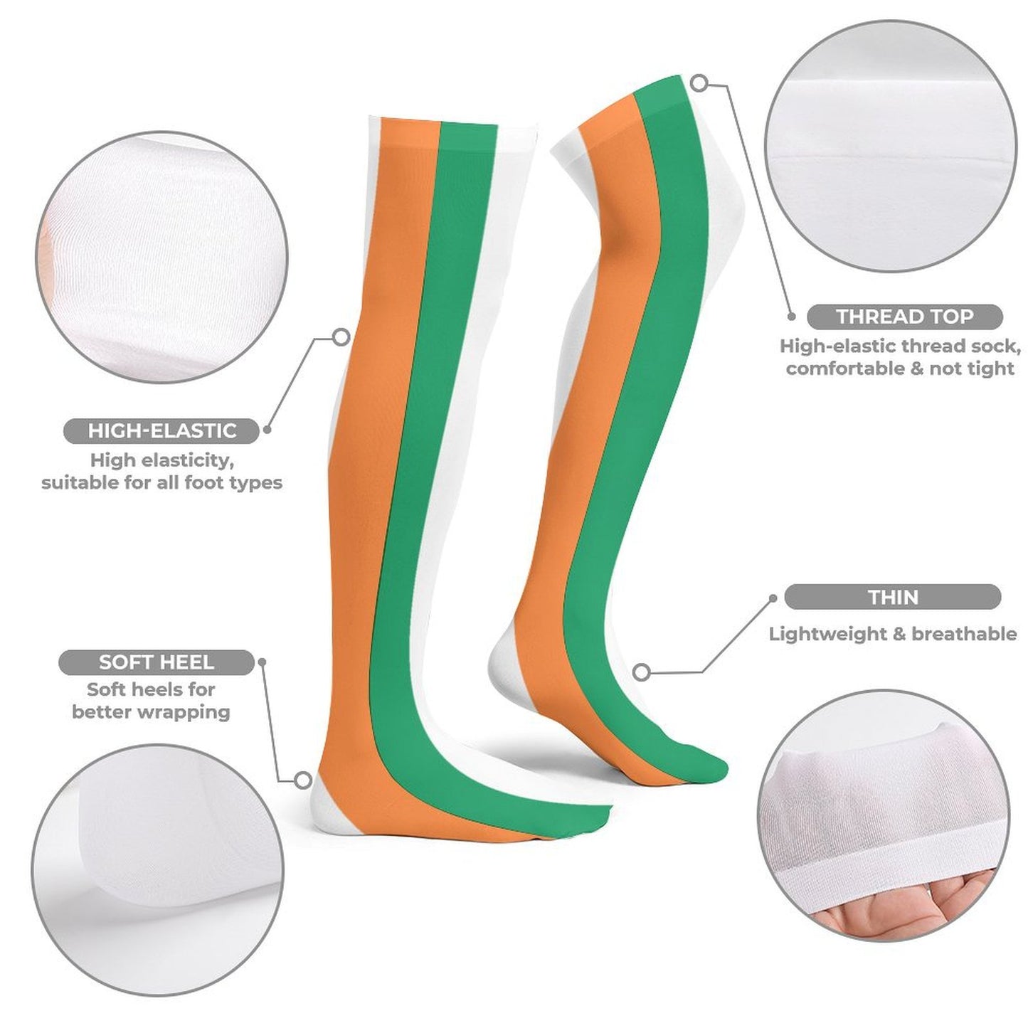 Ireland Flag Trendy Stockings(Long)