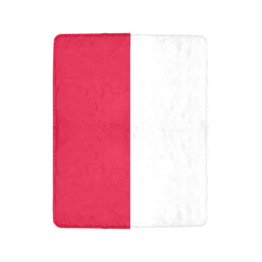 Red and white flag design blanket from Luv My Flag.