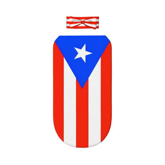 Puerto Rico Flag Inspired Baby Swaddle Sack with Baby Headband