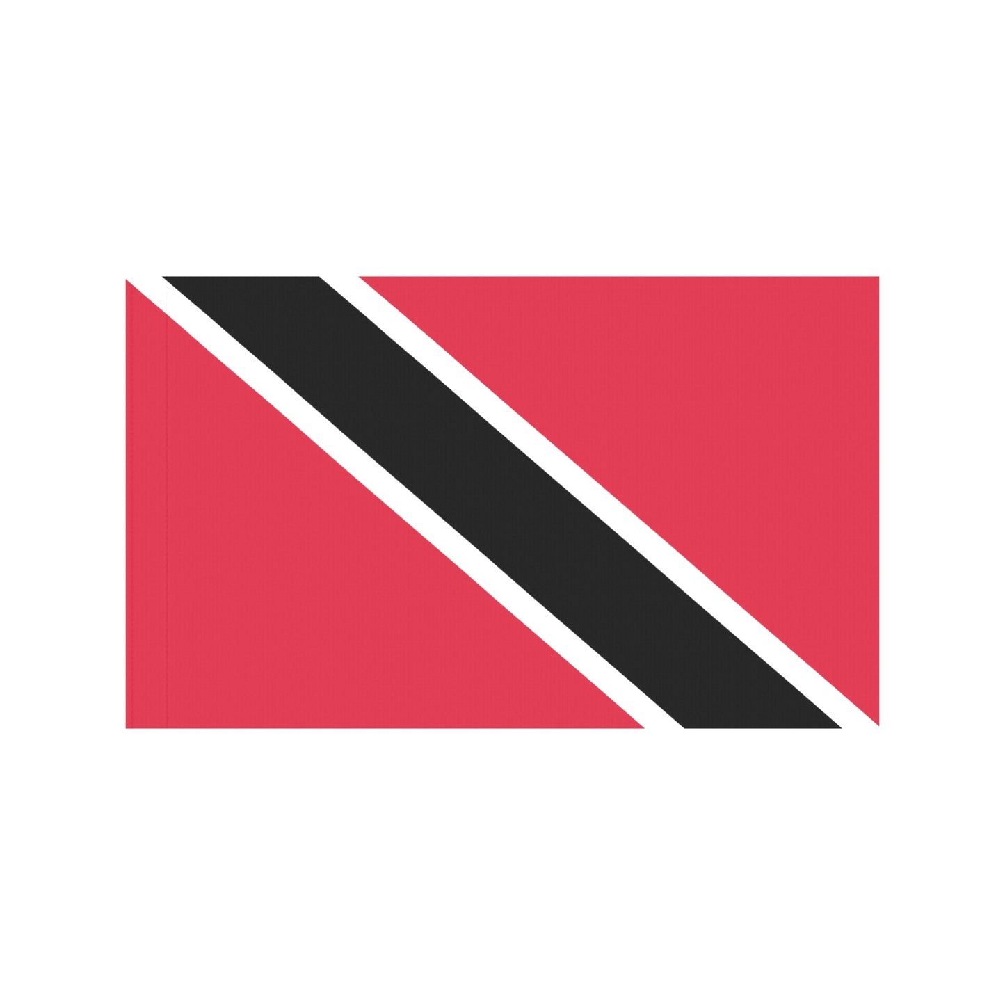Red, black, and white diagonal flag by Luv My Flag.