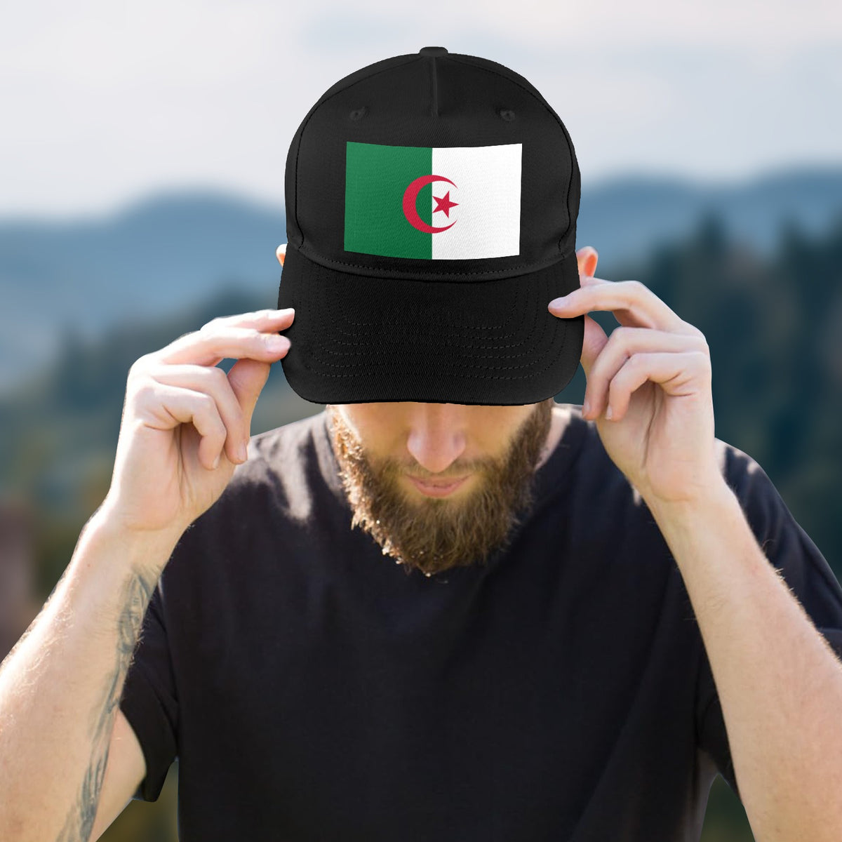 Algeria Flag Inspired Baseball Cap | Printed in the USA