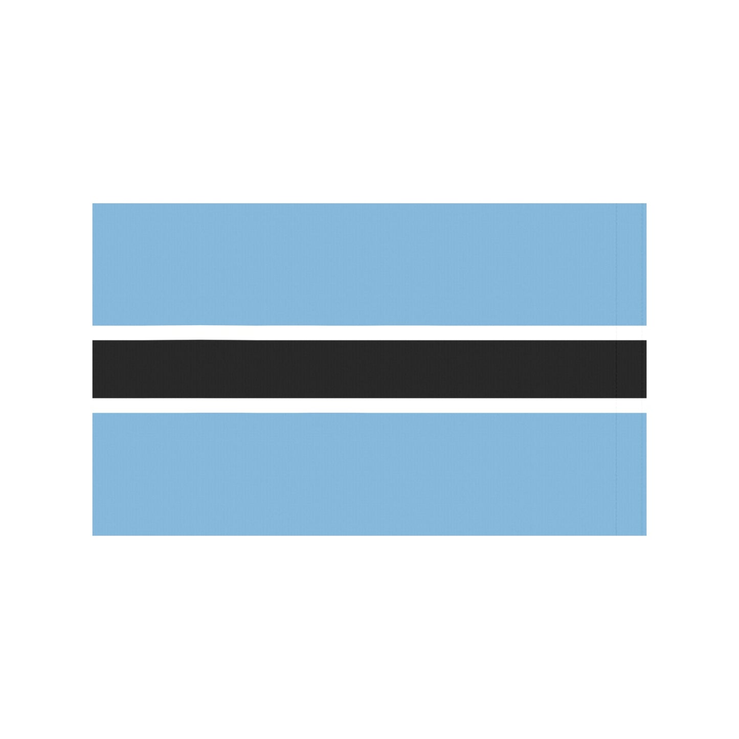 Botswana flag by Luv My Flag: blue, black, white stripes.