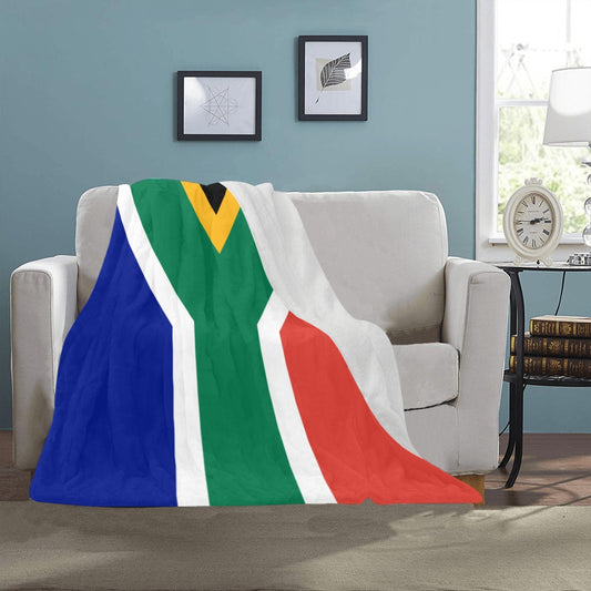 Luv My Flag blanket featuring South African flag design displayed.
