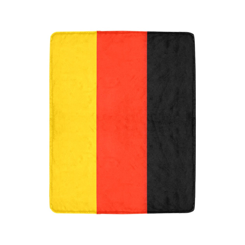 "Luv My Flag blanket featuring Germany's tricolor flag design."