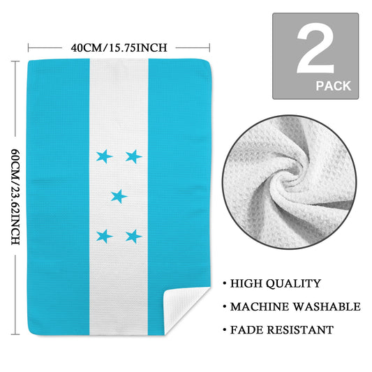 Honduras Flag Inspired Kitchen Towel 40X60cm (Pack of 2) (Made in the USA)