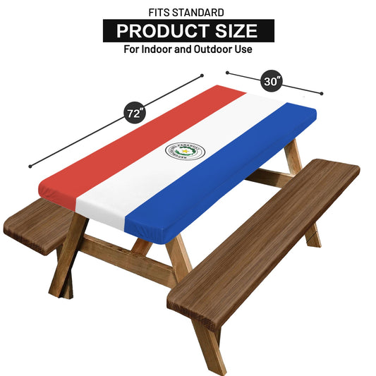 Paraguay Flag Picnic Table Cover (72" x 30") (Made in the USA)