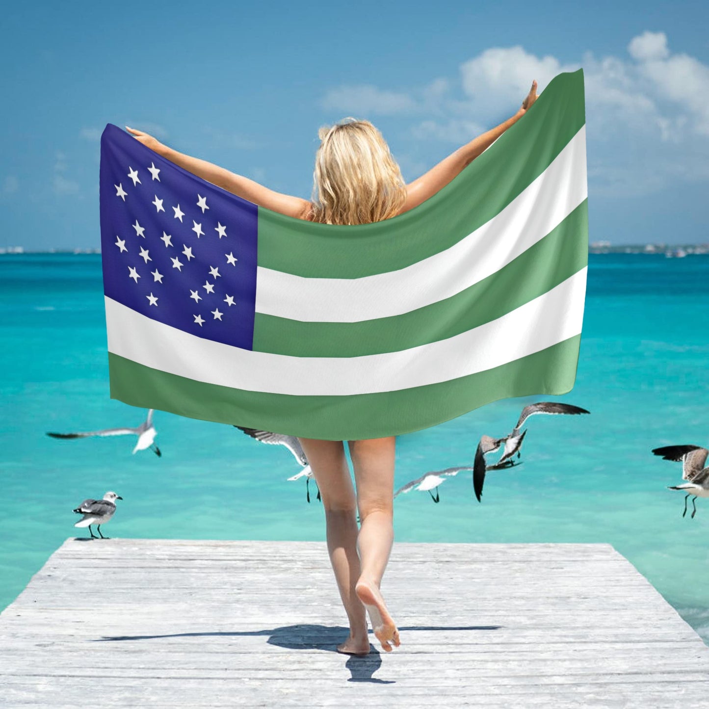 NYPD Flag Beach Towel 31"x71" (Made in USA)