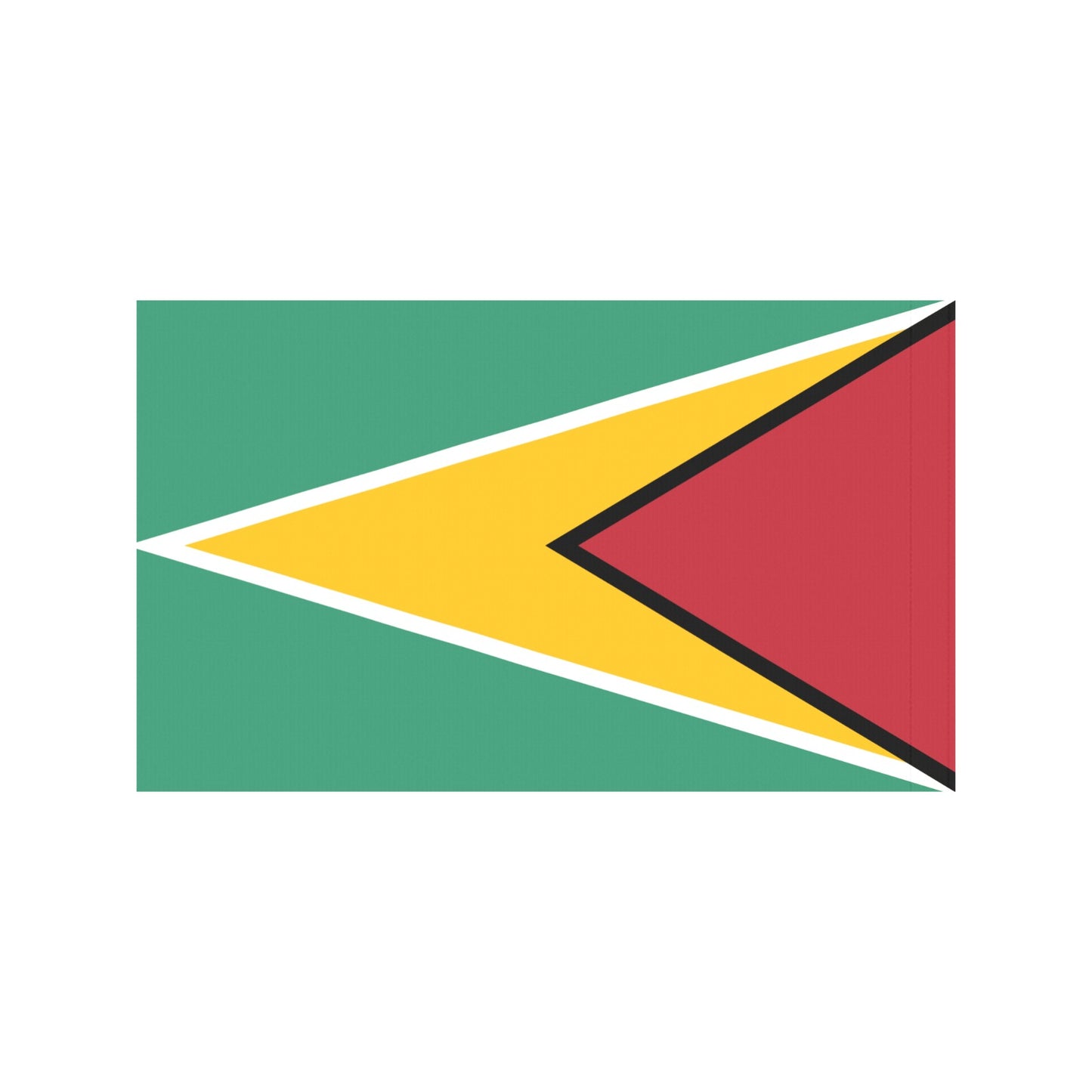 Guyana flag with bold colors from Luv My Flag.
