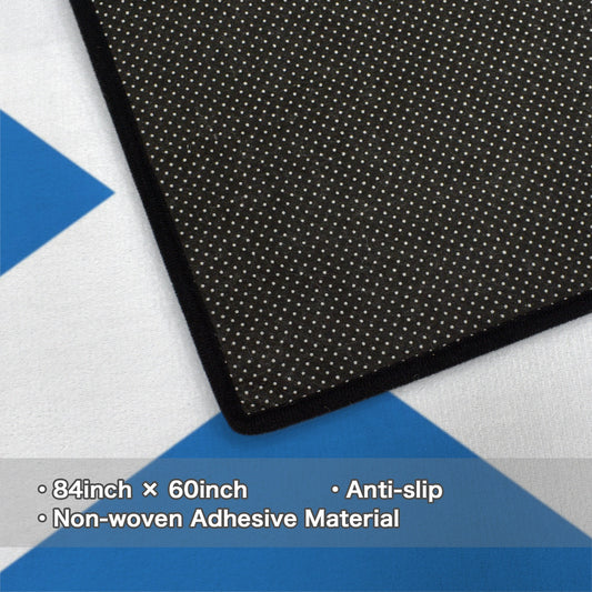 Scotland Flag Inspired 84x60 Inch Area Rug with Black Binding (Made in the USA)