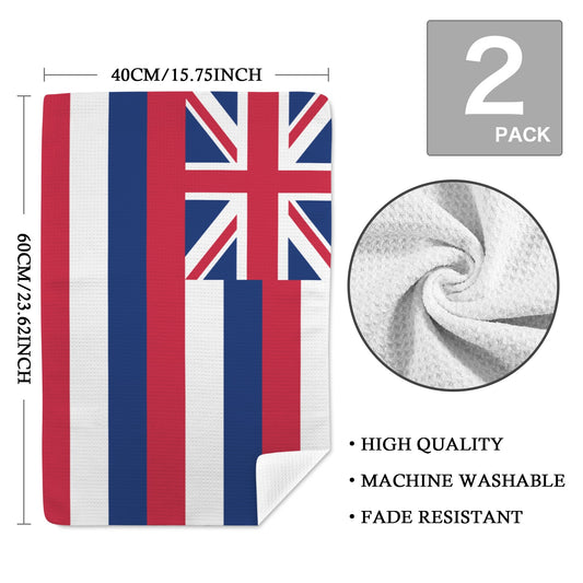 Hawaii Flag Inspired Kitchen Towel 40X60cm (Pack of 2) (Made in the USA)