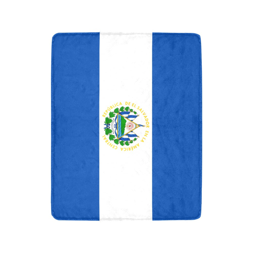 "Luv My Flag blanket featuring El Salvador national design."