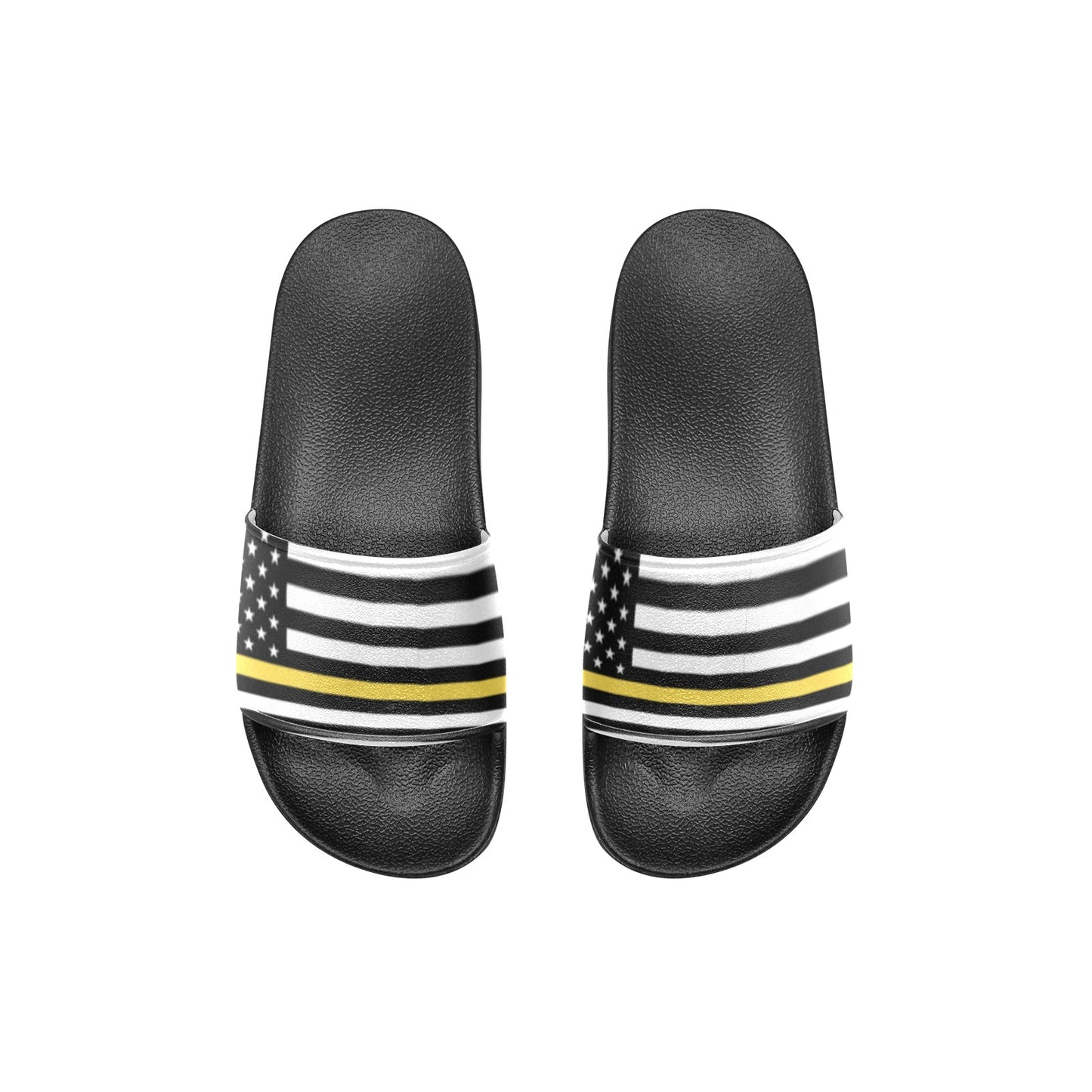 Thin Gold Line Flag Kid's Slide Sandals