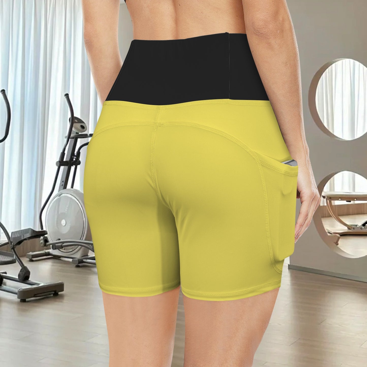 Gadsden Flag Inspired Pocket Yoga Active Shorts