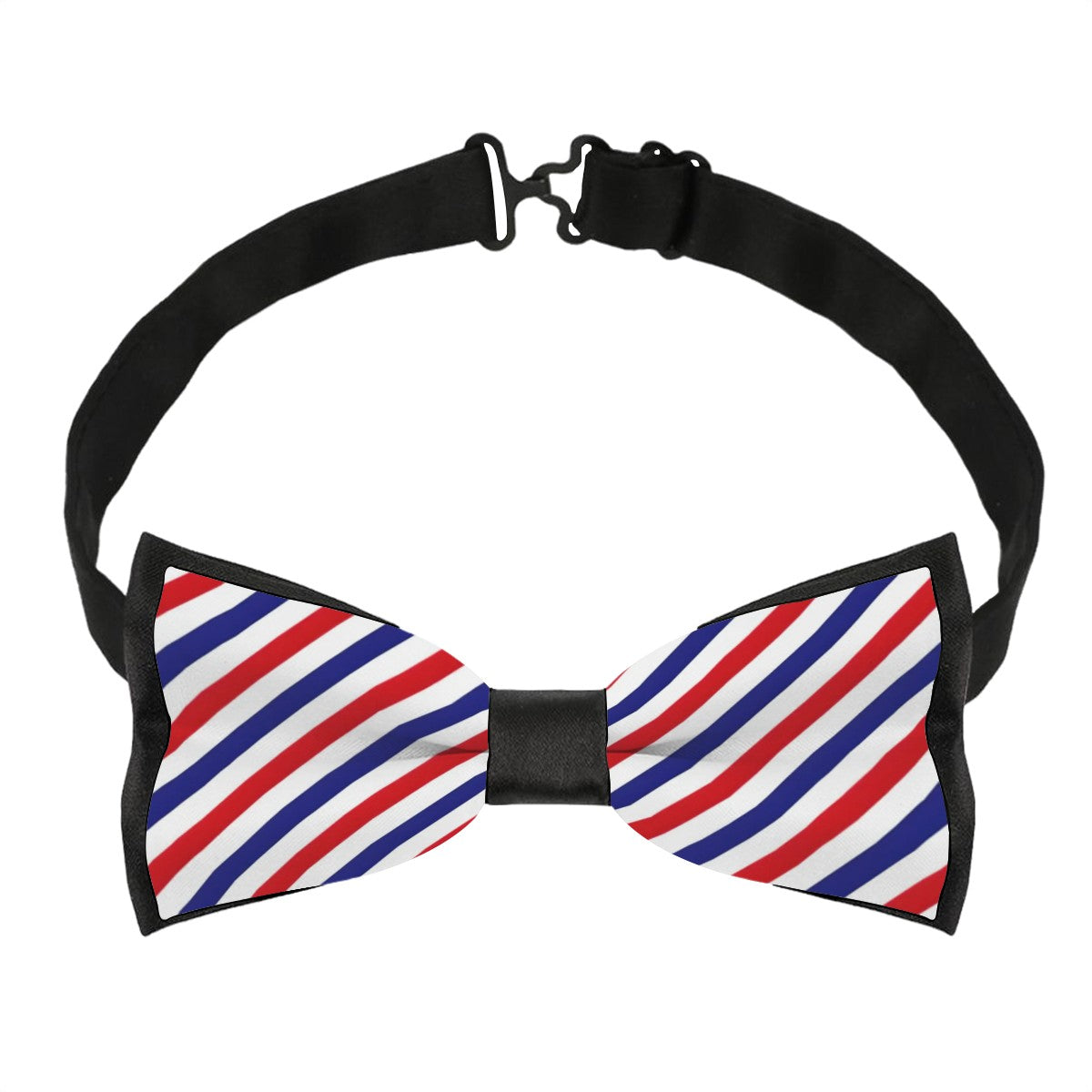 American Stripes Swagger Bow Tie – Red White Blue Diagonal Statement - Luv My Flag