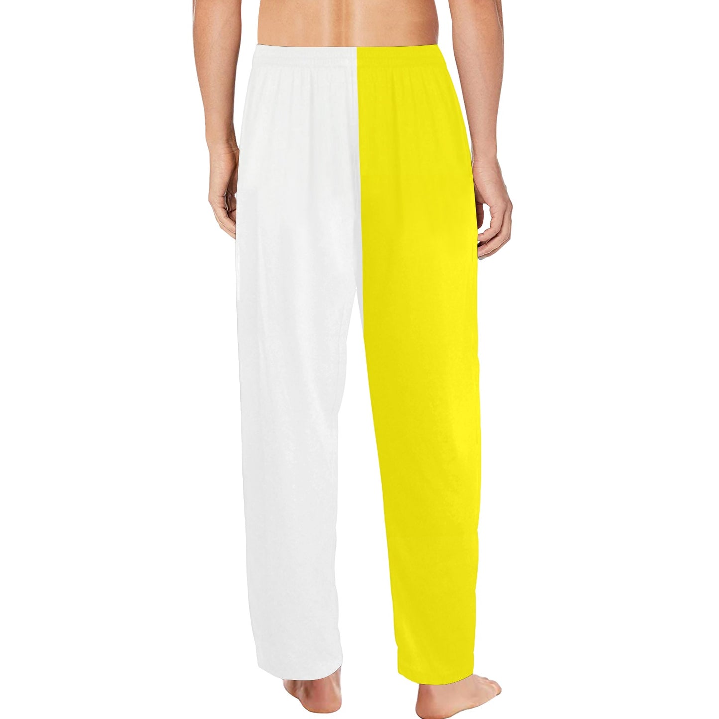 Vatican City Flag Inspired Men’s Pajama Trousers with Pockets (Made in the USA)