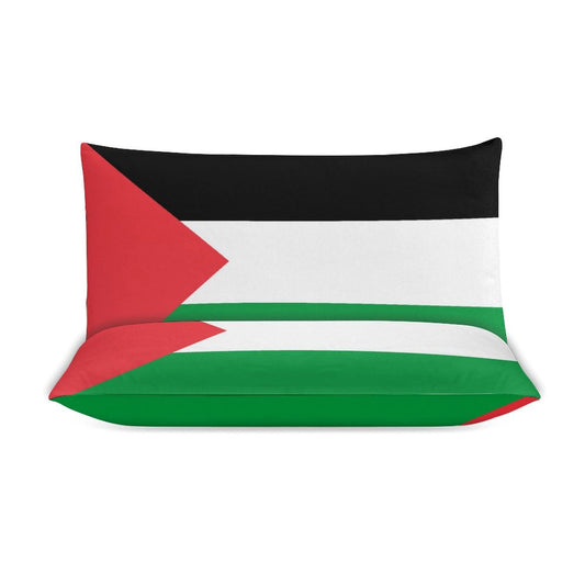 Palestine Flag Inspired 3-Piece Bedding Set (1 Duvet Cover + 2 Pillow Shams) – 102"×90"