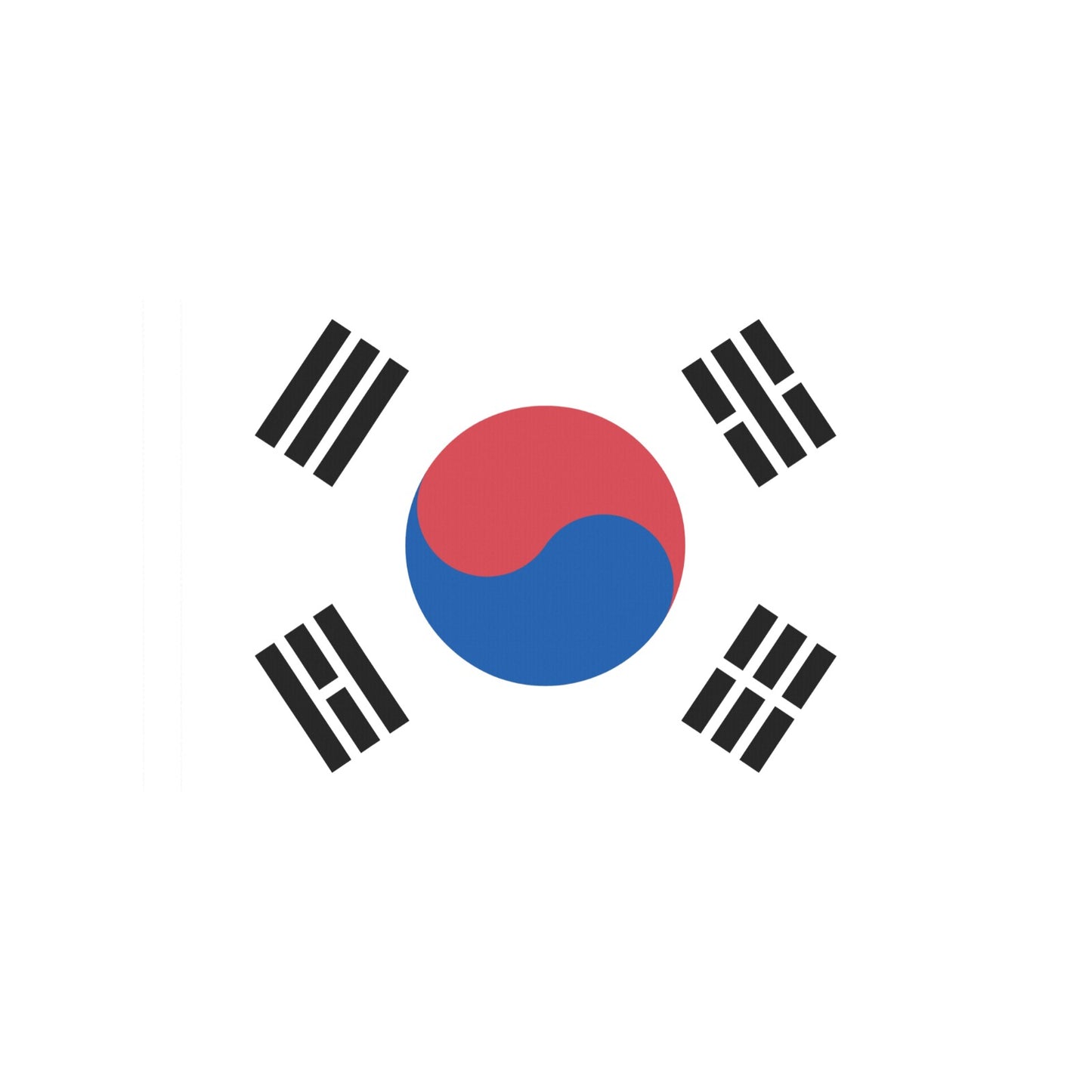 Luv My Flag brand South Korean flag with trigrams.