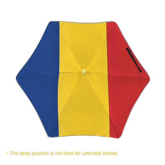 Romania Flag Inspired Kids Safe Round Corner Umbrella