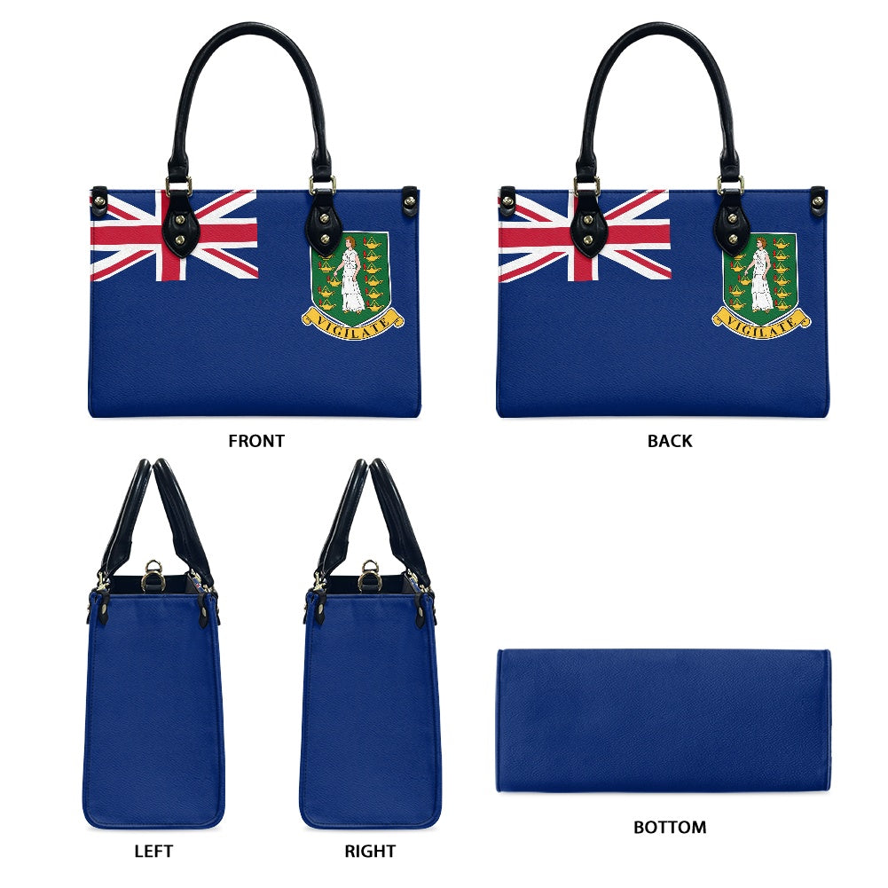 Blue handbag with UK flag design by Luv My Flag.