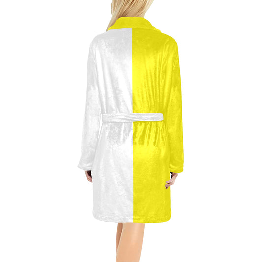 Vatican City Flag Inspired Women's Fleece Robe