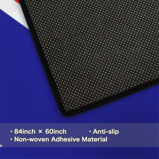 Australia Flag Inspired 84x60 Inch Area Rug with Black Binding (Made in the USA)