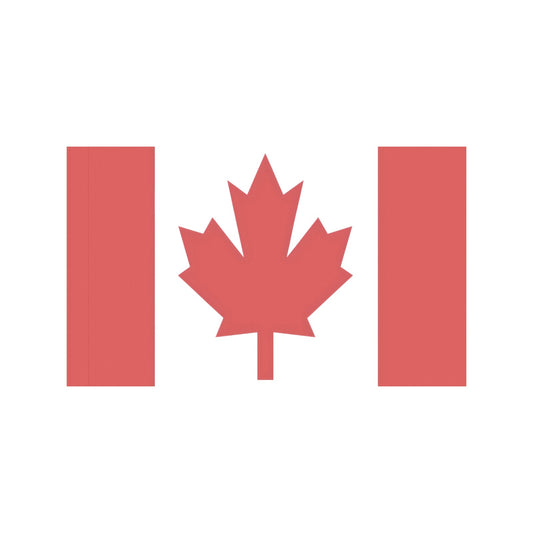 Red maple leaf on white background, Luv My Flag.