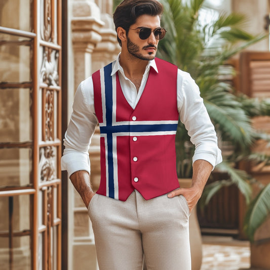 Norway Flag Suit vest jacket