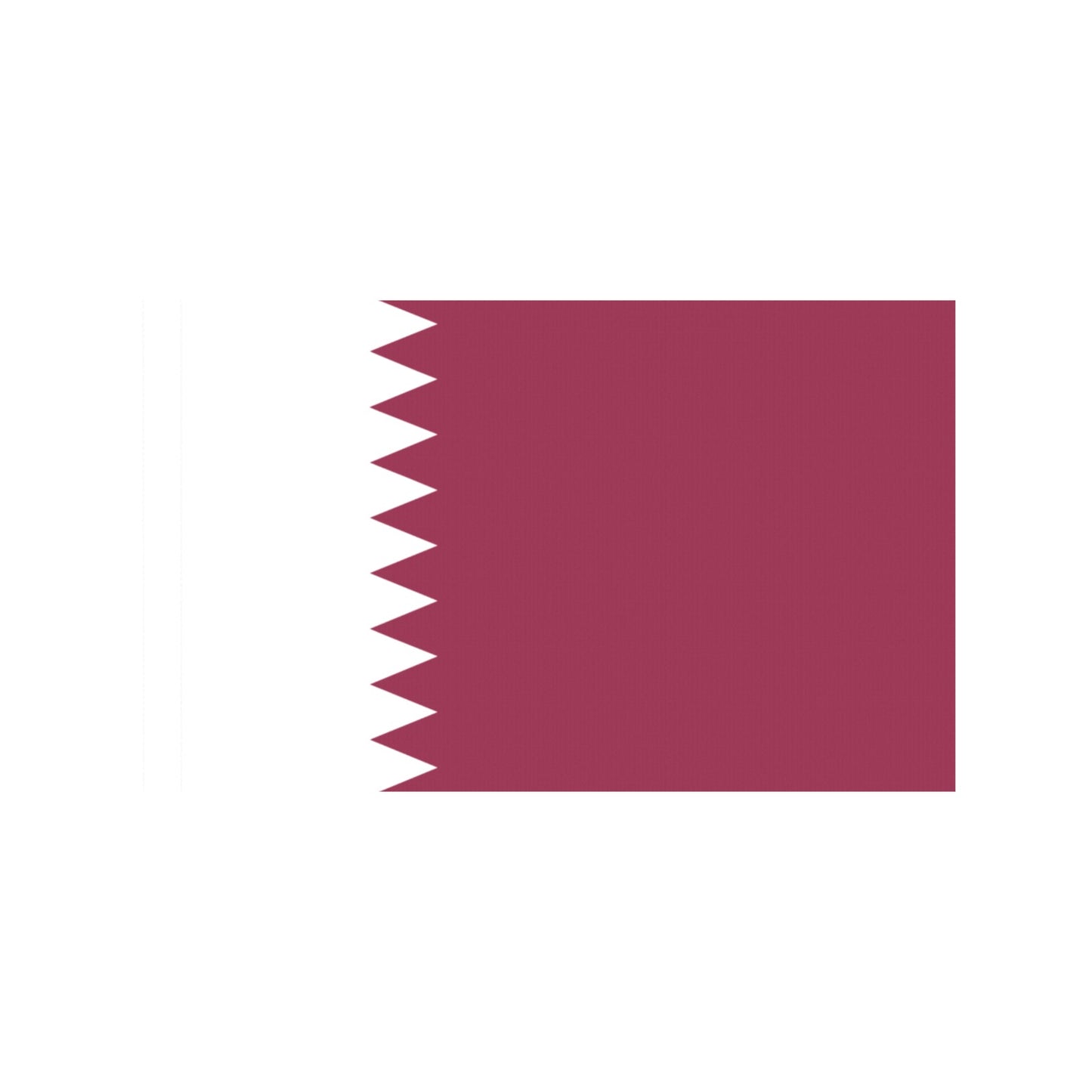 Luv My Flag's Qatar flag poster with maroon serrated design.