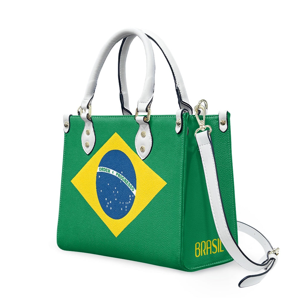 Brazil Flag Inspired PU Leather Handbag for Women – Stylish Shoulder Bag with Large Capacity and Elegant Design - Luv My Flag