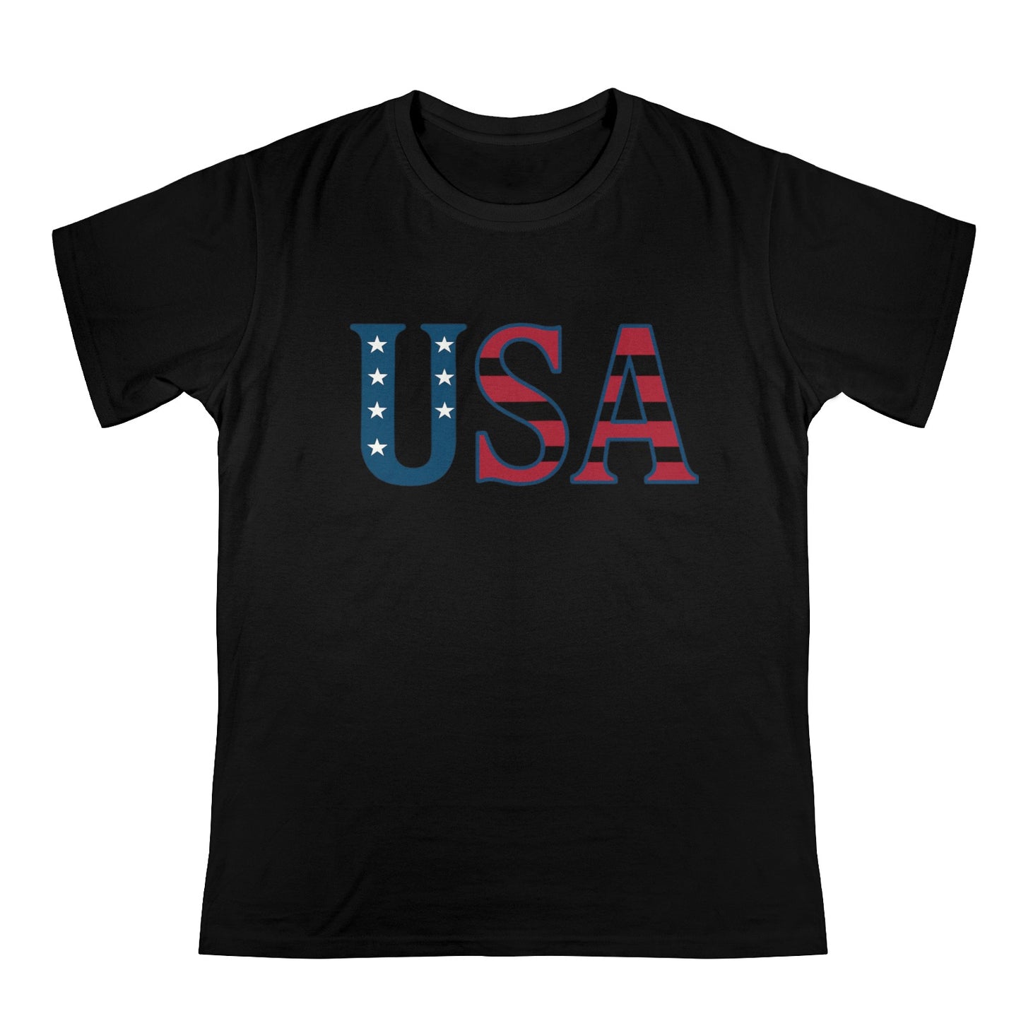 USA/American Flag Inspired "USA" Men's Heavy Cotton T-Shirt (Made in the USA)