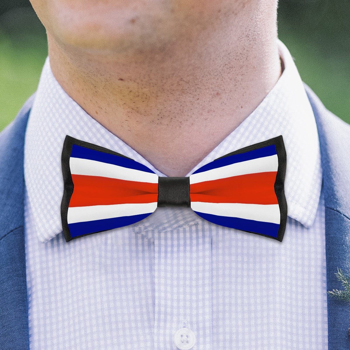 Costa Rica Flag Inspired Bow Tie – Look Sharp, Show your Columbian Pride