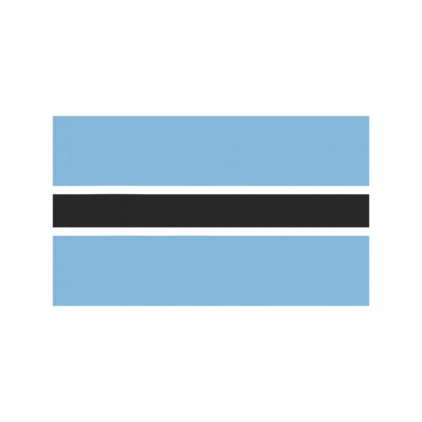 Luv My Flag: Botswana flag with blue, black, white stripes.
