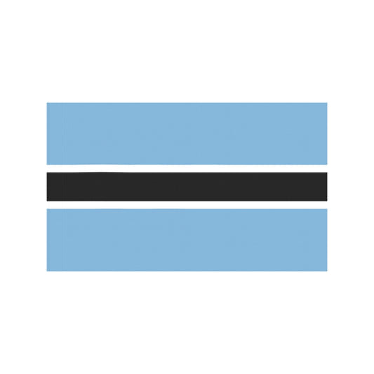 Luv My Flag: Botswana flag with blue, black, white stripes.