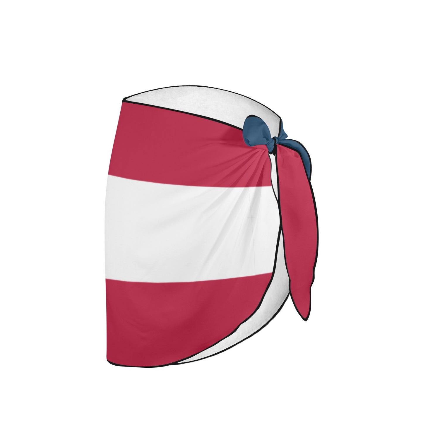 Luv My Flag striped red and white sarong with bow.