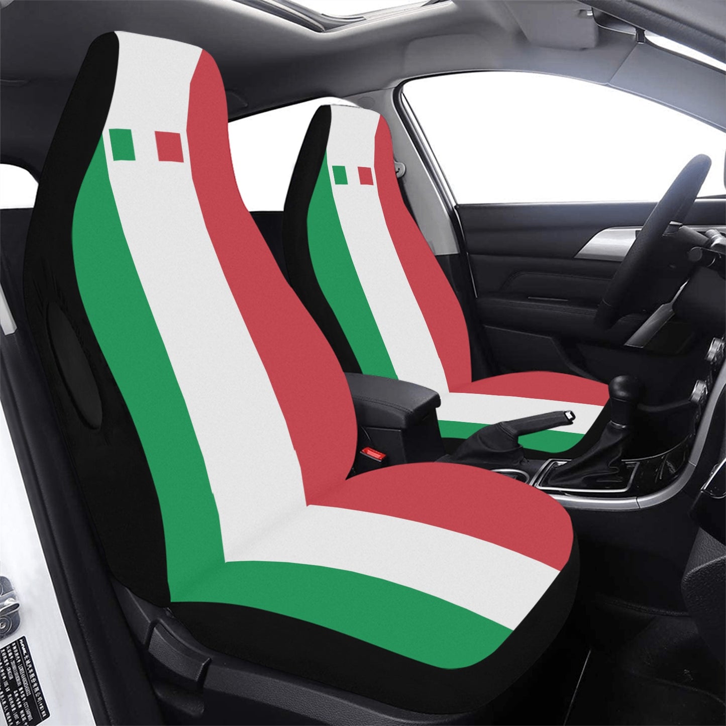 Italy Flag Car Seat Cover Airbag Compatible(Set of 2)