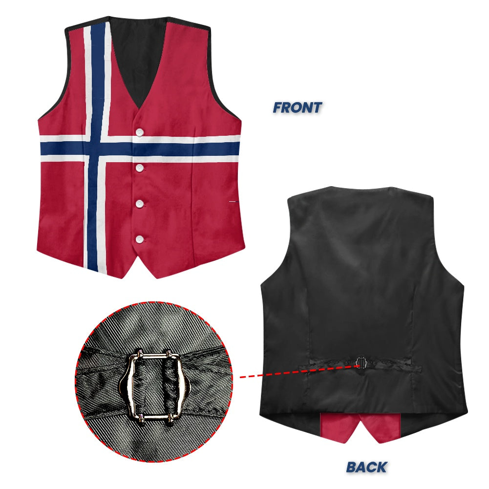Norway Flag Suit vest jacket