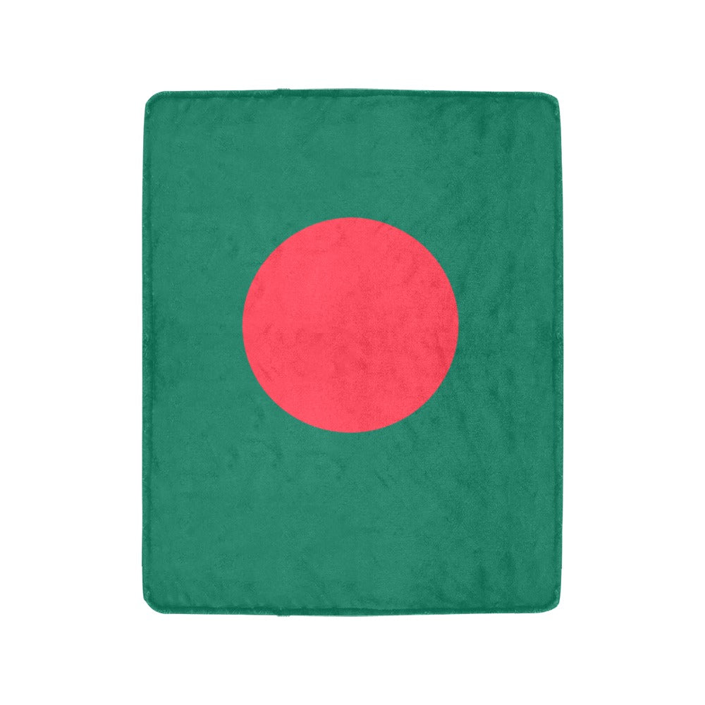 Luv My Flag blanket featuring Bangladesh flag design, rectangular shape.