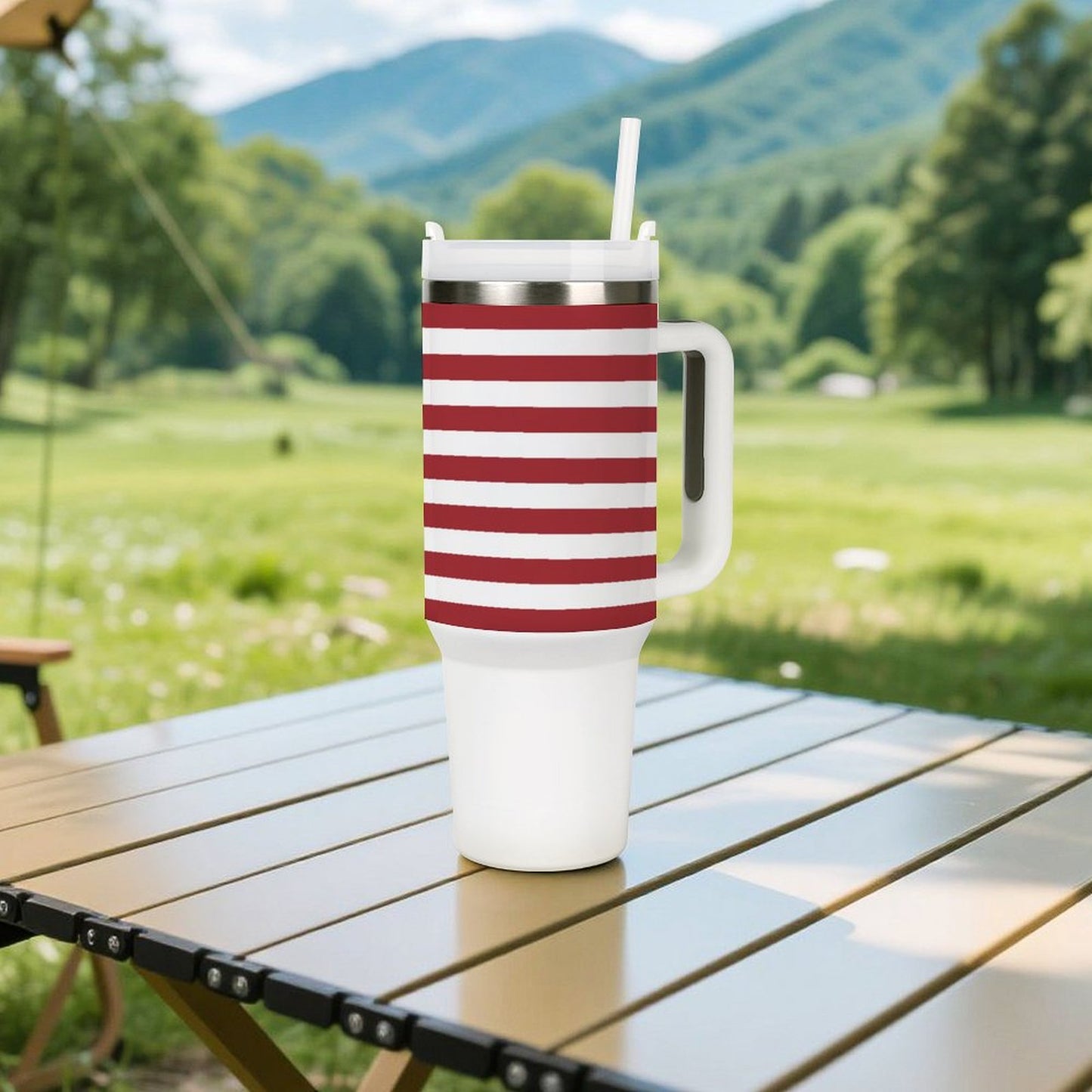 USA Flag 40 oz Stainless Steel Tumbler - Made in America