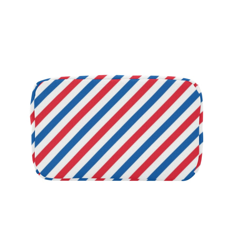 USA/American Flag Inspired Striped Pattern Insulated Lunch Bag
