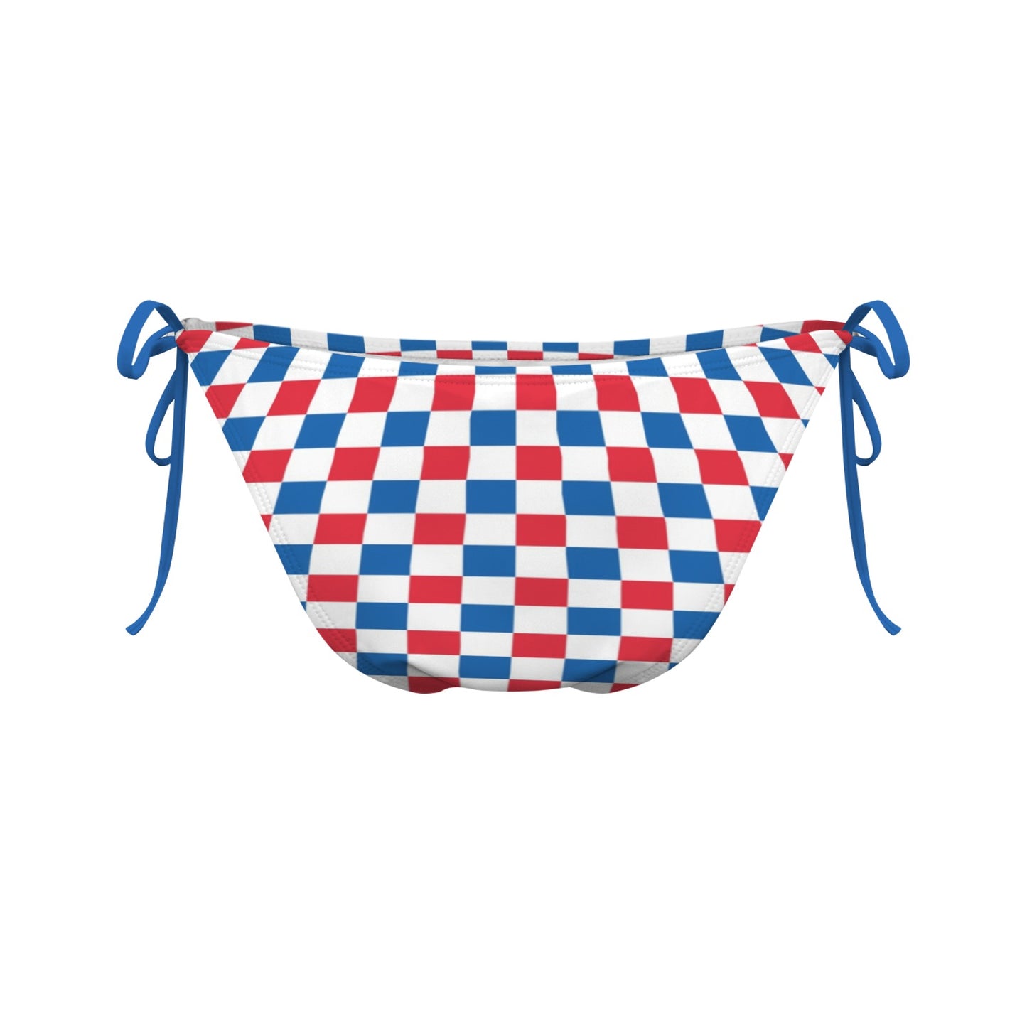 USA/American Flag Inspired Checkered Pattern Sexy Halter Bikini Bottom
