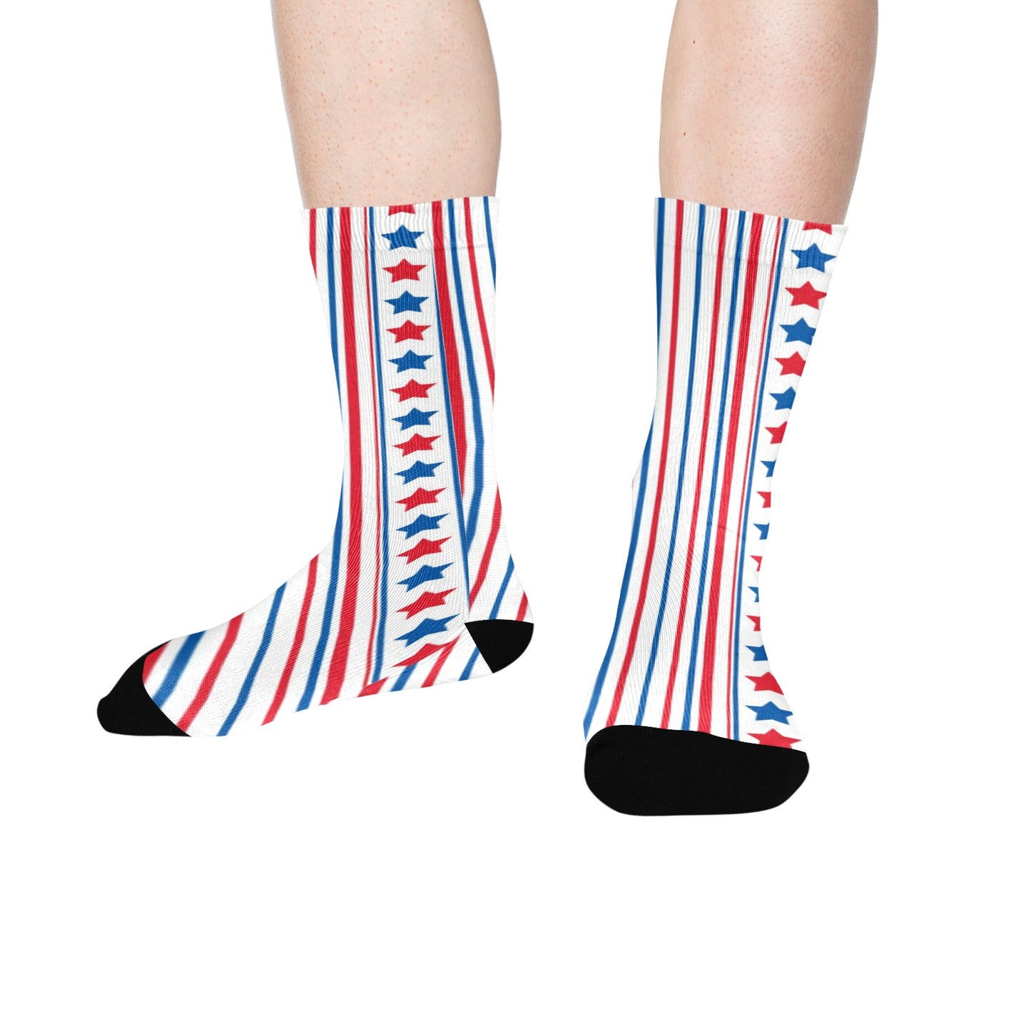 USA/American Flag Socks Stars & Stripes Pattern Crew Socks | Ships from USA