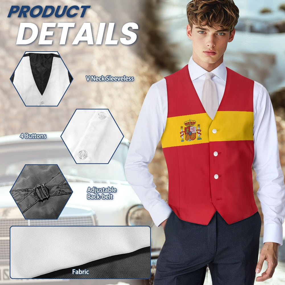Spain Flag Suit vest jacket