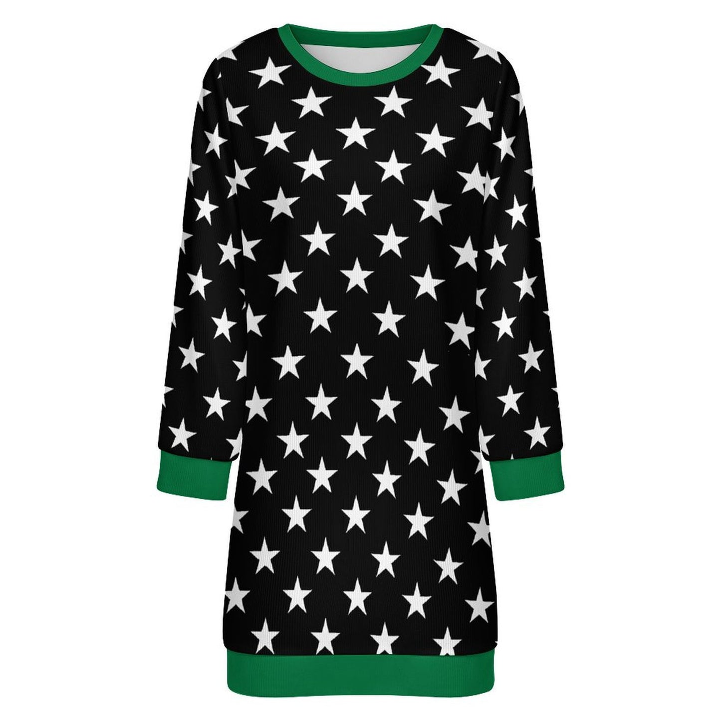 Thin Green Line Flag Inspired Sweater Dress