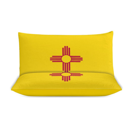 New Mexico Flag Inspired 3-Piece Bedding Set (1 Duvet Cover + 2 Pillow Shams) – 102"×90"