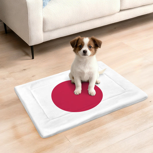 Japan Flag Inspired Pet Mat 25x18inch (Made in the USA)