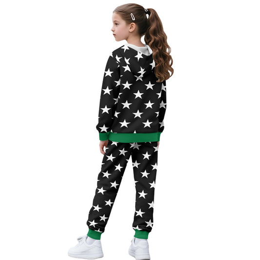 Thin Green Line Flag Inspired Unisex Kid's Zippered Sportswear Suit