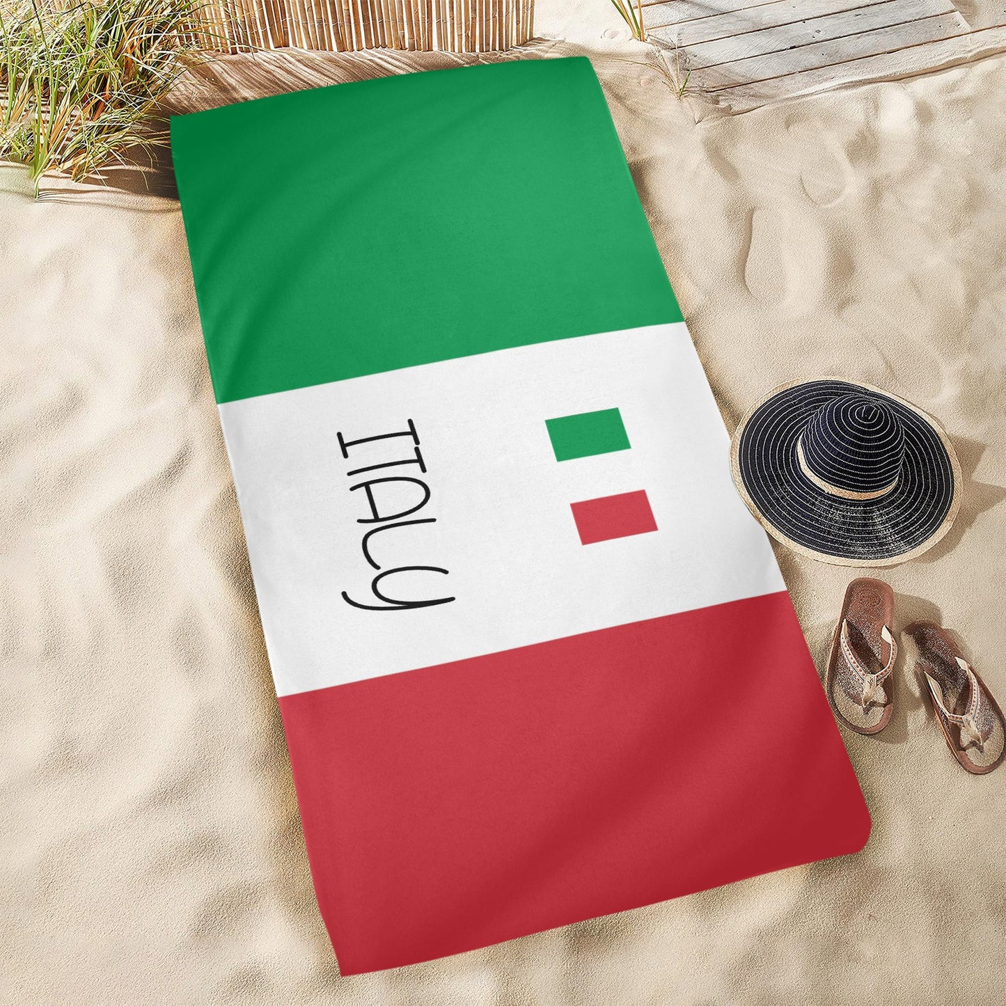 Italy Flag Beach Towel 31"x71" (Made in USA)