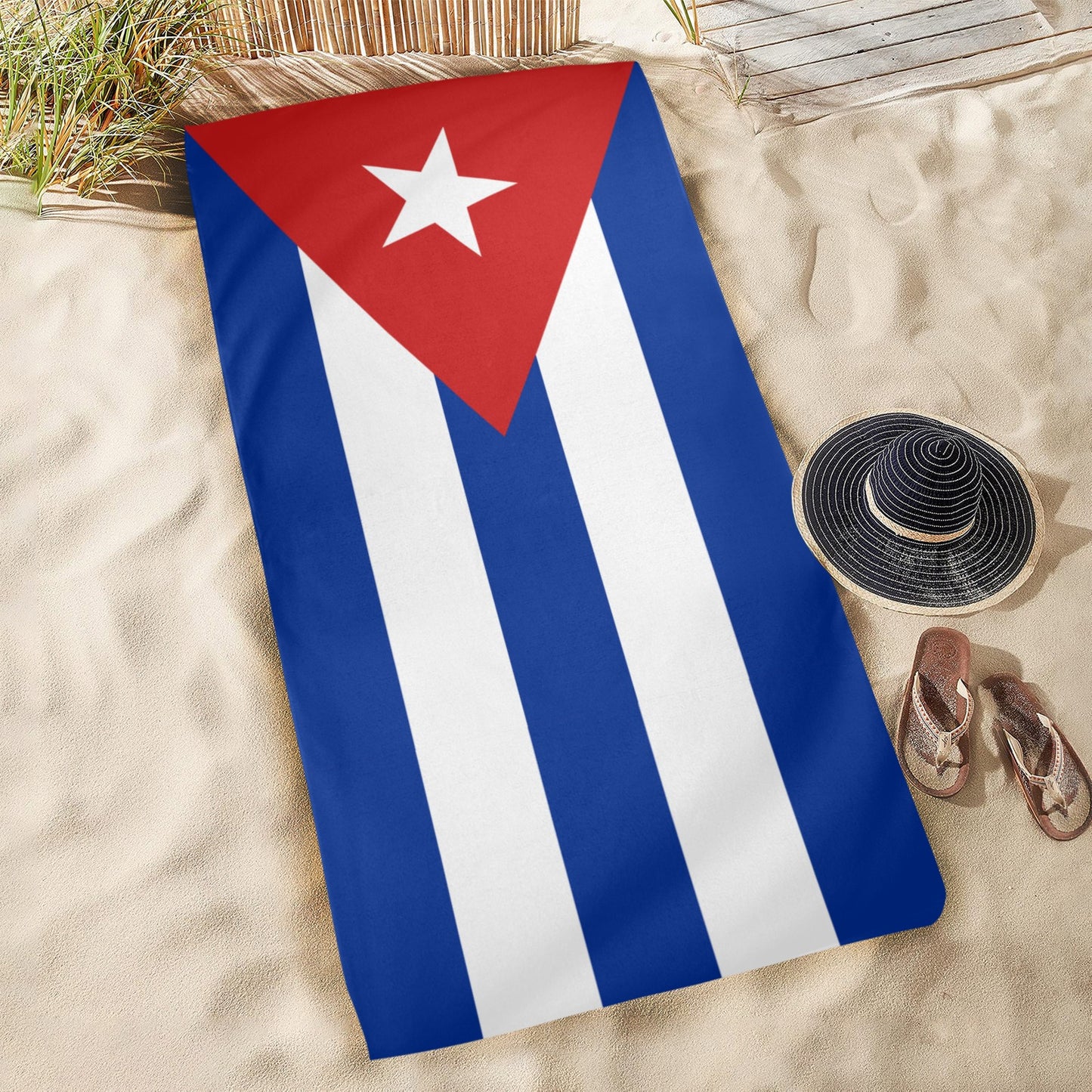 Cuba Flag Beach Towel 31"x71" (Made in USA)